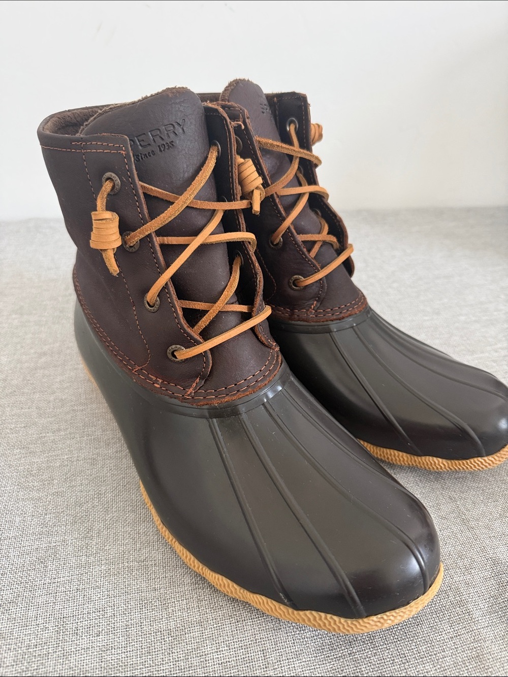Sperry Top-Sider Saltwater Duck Boots - Brown & Tan Leather